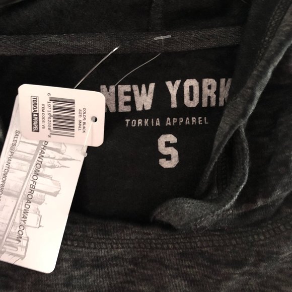 Phantom of Broadway: NYC Long Sleeve Hoodie/Tunic, Color: Gray, Size: Small - Picture 3 of 3